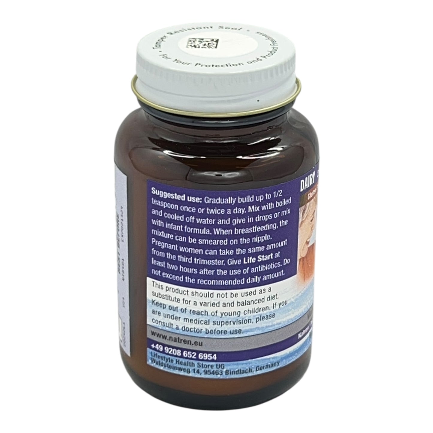 Natren Life Start dairy probiotic powder for babies bottle suggested use